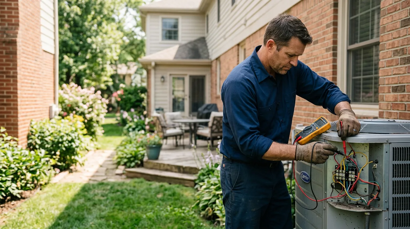 HVAC technician working near Whitesburg, GA